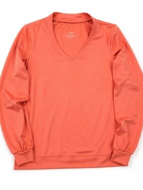 Zuda Buttery Soft V-Neck Pullover XS Coral / Peachy Orange Comfy Chic Office 🪸